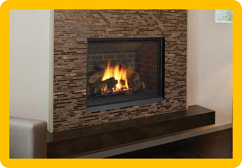 Gas fireplace equipment, maintenance or repair work