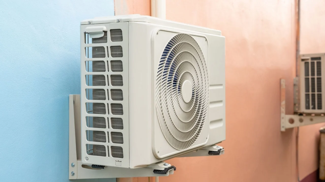 Outdoor ductless heat-pump condenser