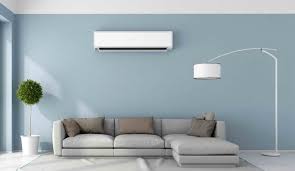 Ductless mini-split installed in a living room