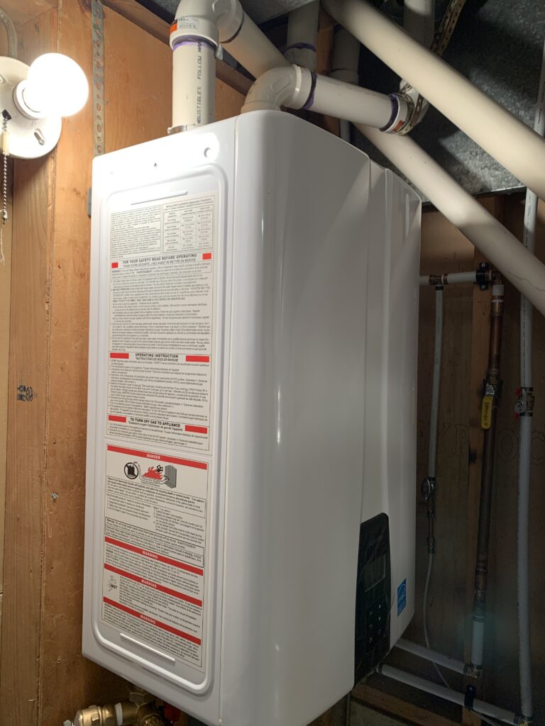 High-efficiency residential furnace installation