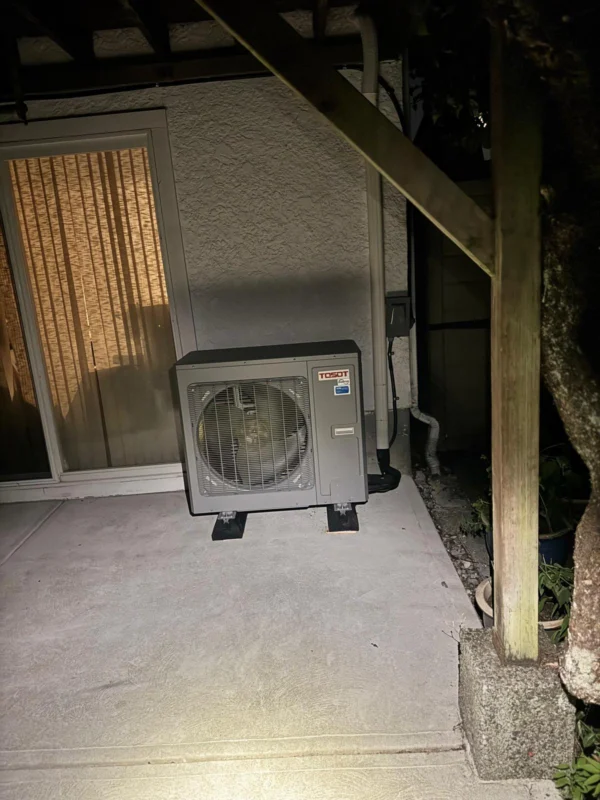 Outdoor ductless heat-pump condenser