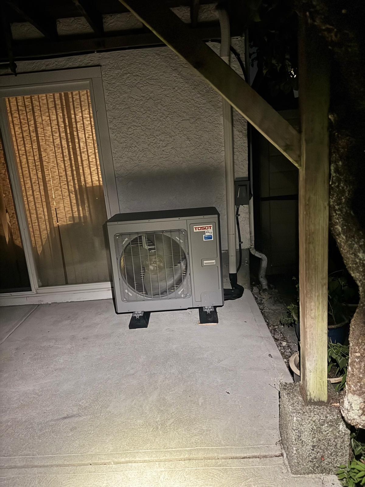 Outdoor ductless heat-pump condenser