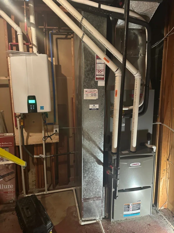 Residential furnace and ductwork