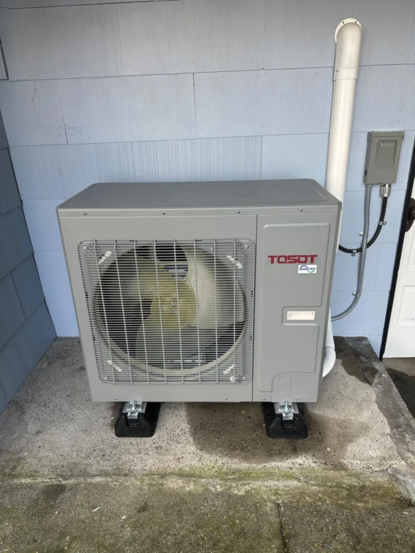 Outdoor ductless heat-pump condenser