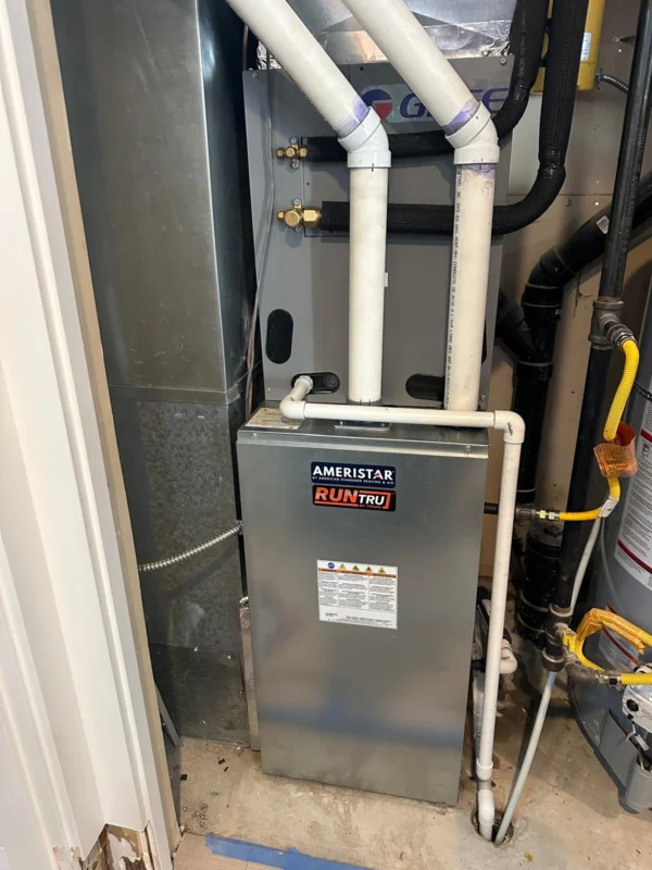 High-efficiency furnace installation